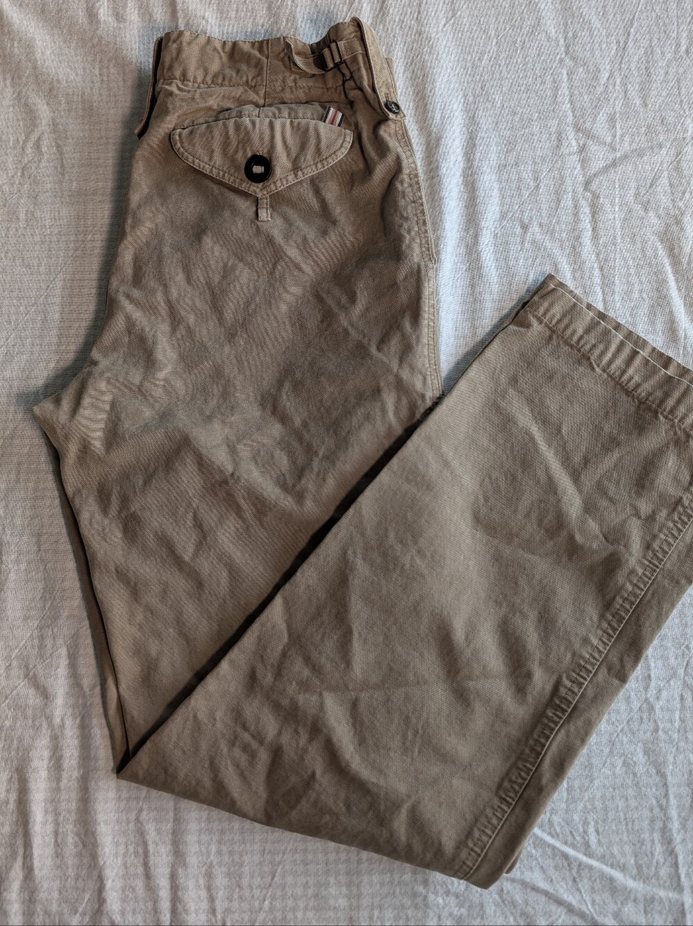 Burberry Canvas Military Cargo Khaki Pants 34 Men's